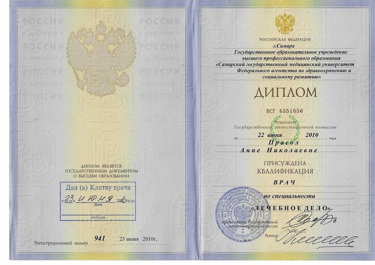 Борцова Анна Николаевна – диплом