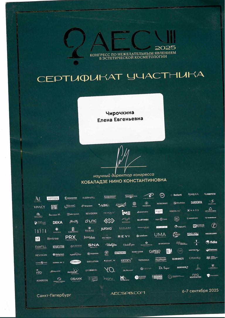 Чирочкина Елена Евгеньевна – диплом