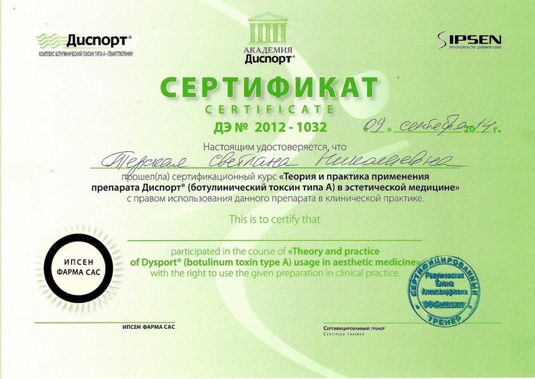 Терская Светлана Николаевна – диплом