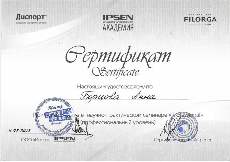 Борцова Анна Николаевна – диплом