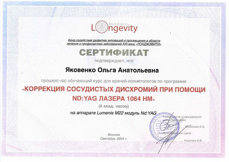 Яковенко Ольга Анатольевна – диплом