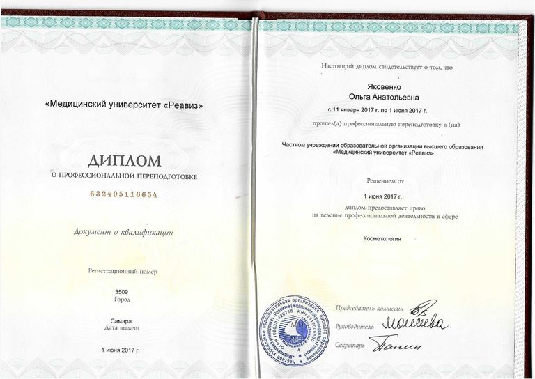Яковенко Ольга Анатольевна – диплом