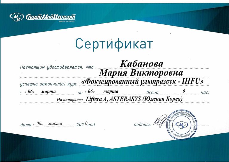 Кабанова Мария Викторовна – диплом
