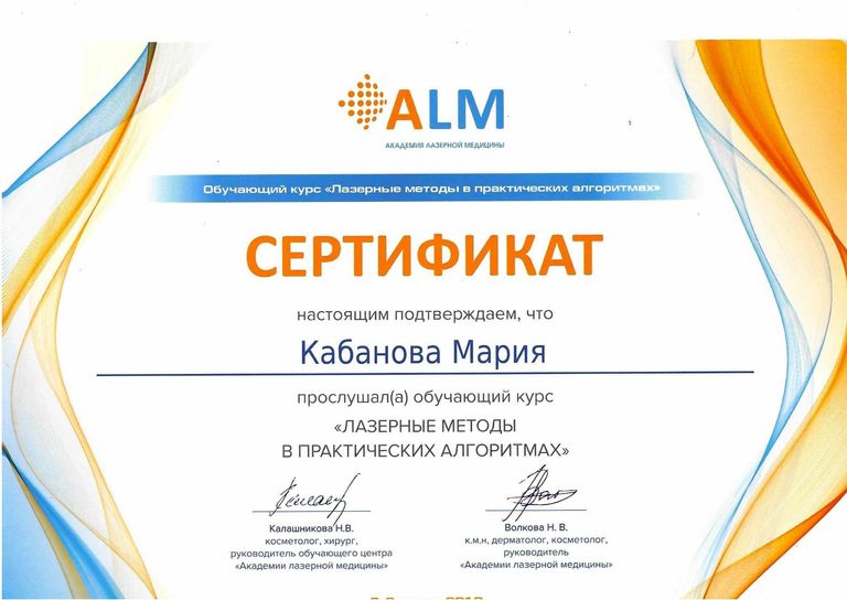 Кабанова Мария Викторовна – диплом