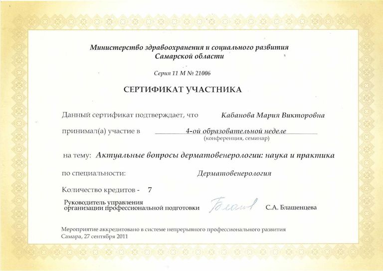 Кабанова Мария Викторовна – диплом